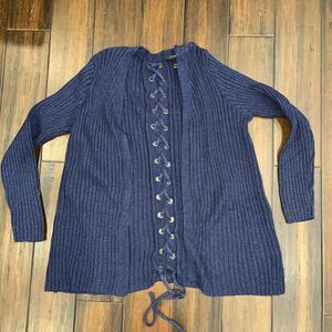 Lane Bryant Women's Size 14/16 Cardigan Sweater Blue Long Sleeve Casual